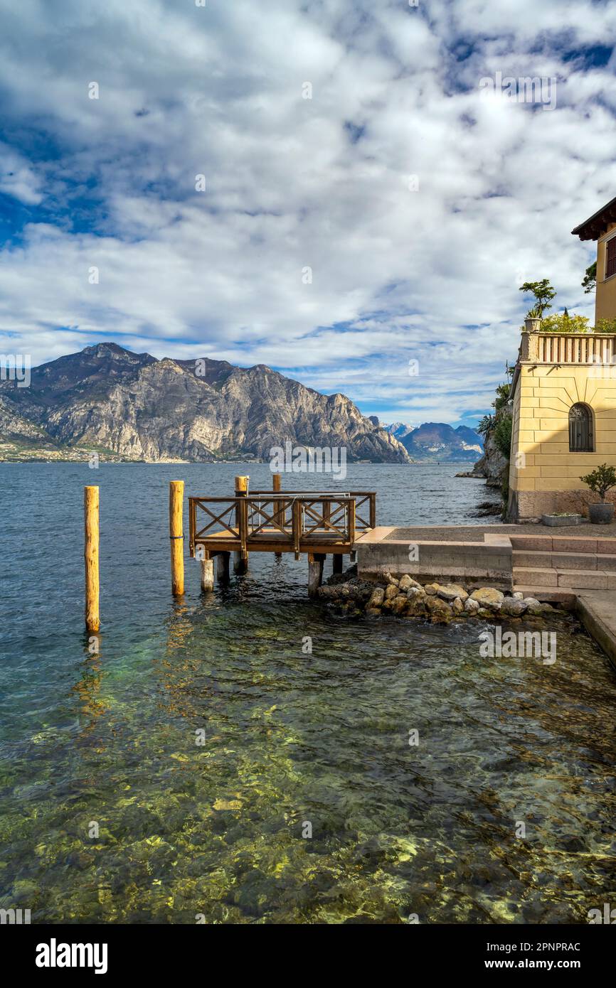 Malcesine, Lago di Garda, Veneto, Italia Foto Stock