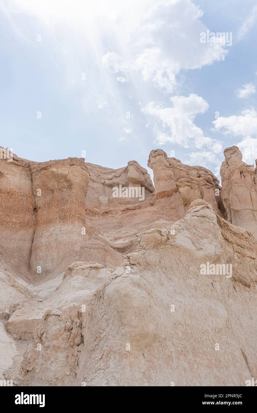 Al Qarah Montagne colline in al-Ahsa, nella provincia orientale dell'Arabia Saudita. Foto Stock