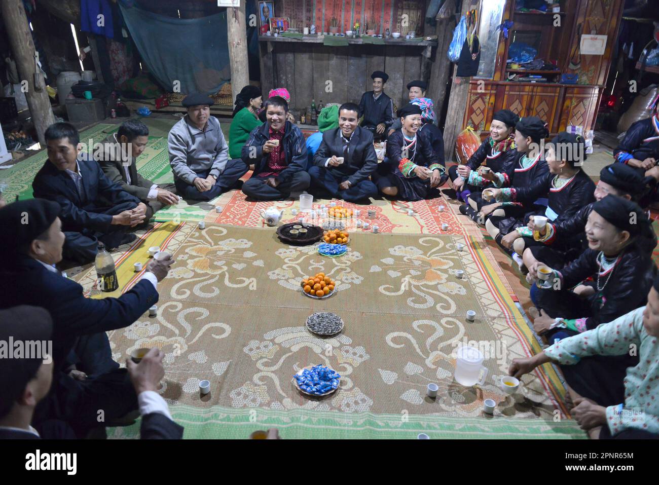 Matrimonio di Giay etnico inMeo Vac. Ha Giang, Vietnam Foto Stock