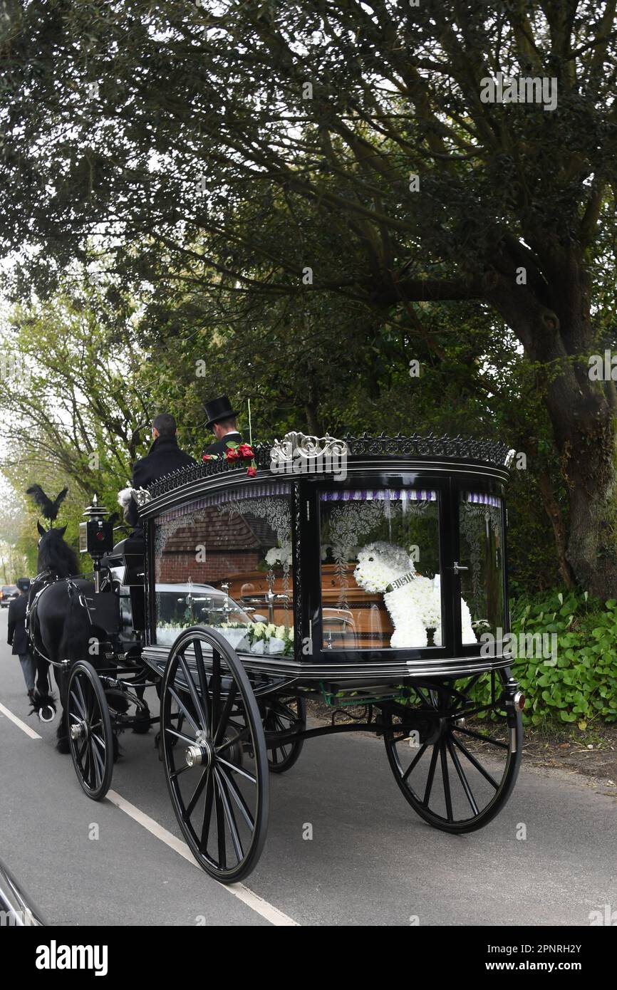 Il funerale di Paul o'Grady Foto Stock