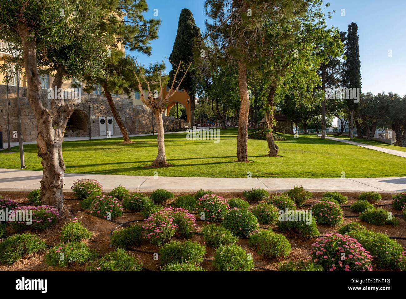 Ivecis Maliotou Park nel centro storico di Pafos, Cipro Foto Stock