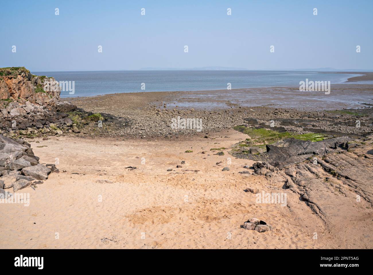 Vista da Heysham attraverso Morecambe Bay Foto Stock