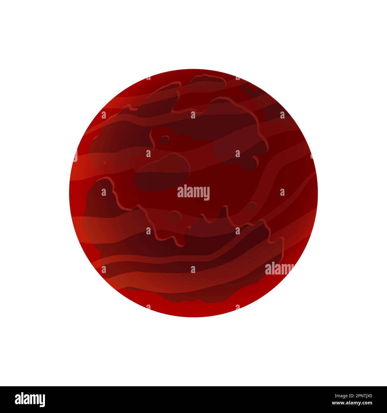 Marte pianeta rosso del sistema solare Illustrazione Vettoriale