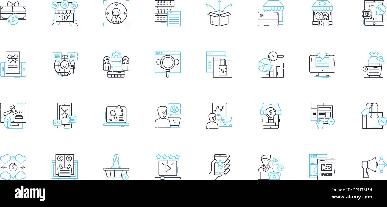 Icone lineari dei messaggi visivi impostate. Grafica, immagini, comunicazione, percezione, Design, Iconiche linee vettoriali ed estetiche. Simbolico Illustrazione Vettoriale