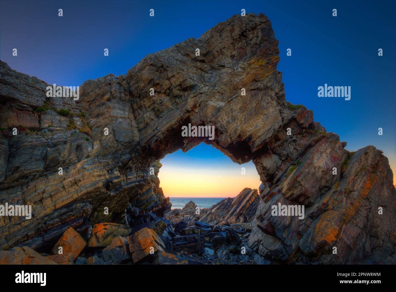 gli aghi occhio tarlair macduff aberdeenshire scozia Foto Stock