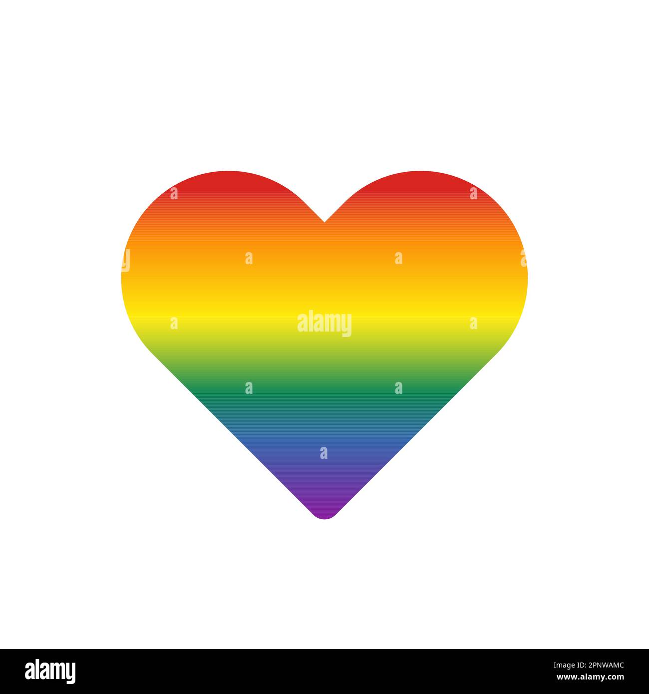 Forma del cuore con flag Pride gradiente astratto all'interno. Illustrazione vettoriale Illustrazione Vettoriale