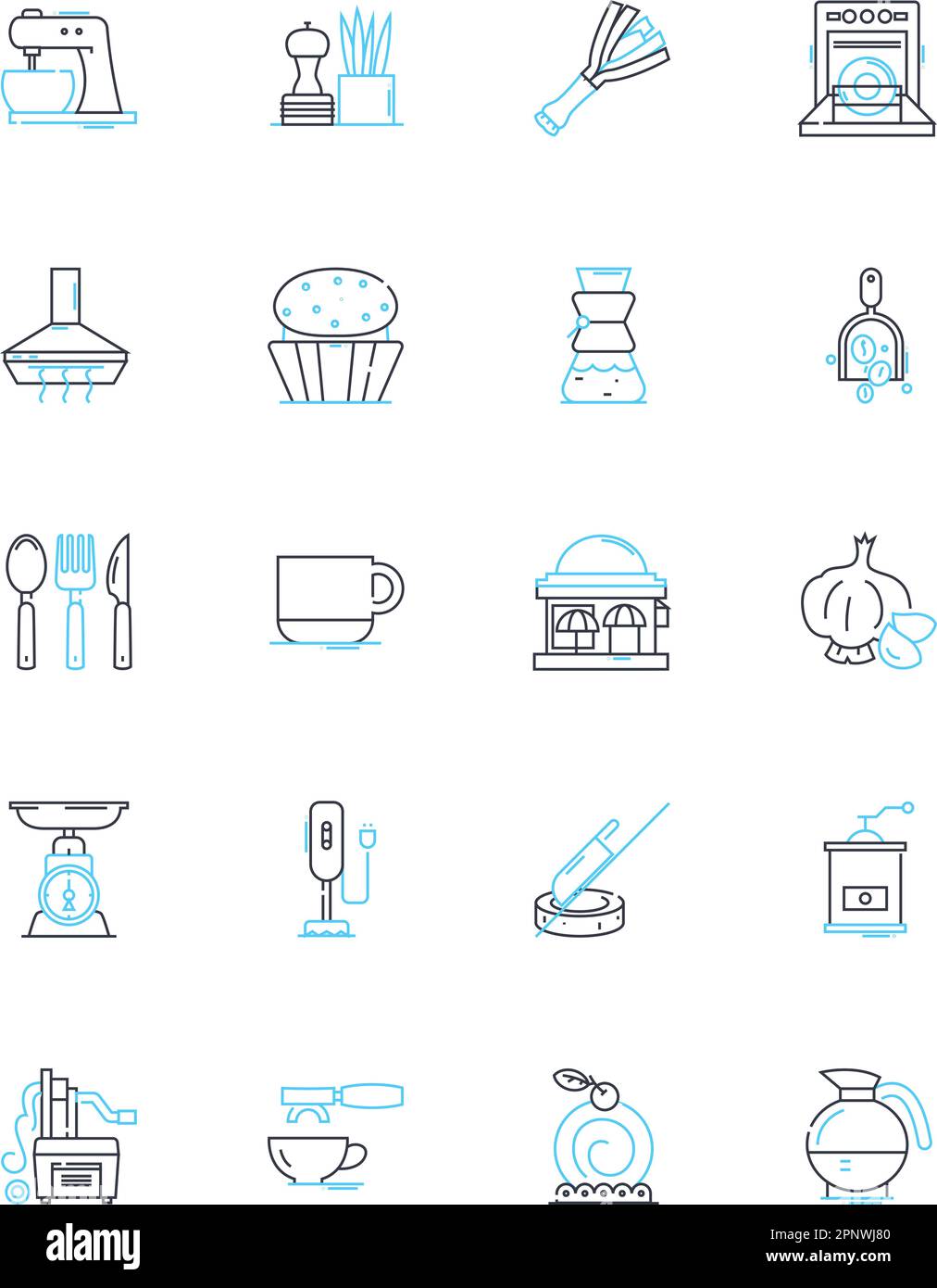 Set di icone lineari per birrifici. Artigianato, birra, estrazione, luppolo, malto, Distilleria, linee vettoriali Taproom e segnali concettuali. ALE,Lager,Profilo microbirreria Illustrazione Vettoriale