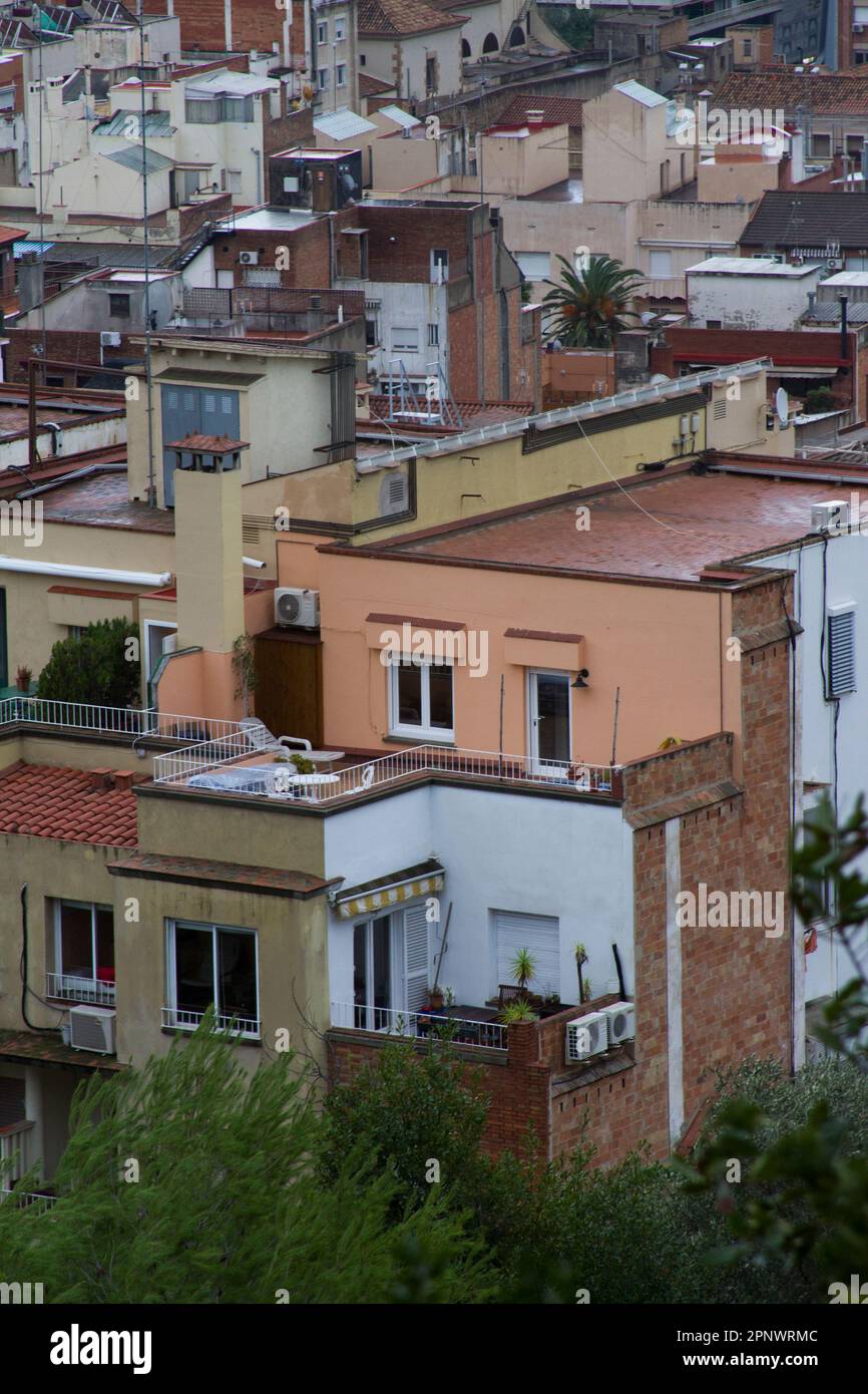 Architettura di Barcellona, Spagna Foto Stock