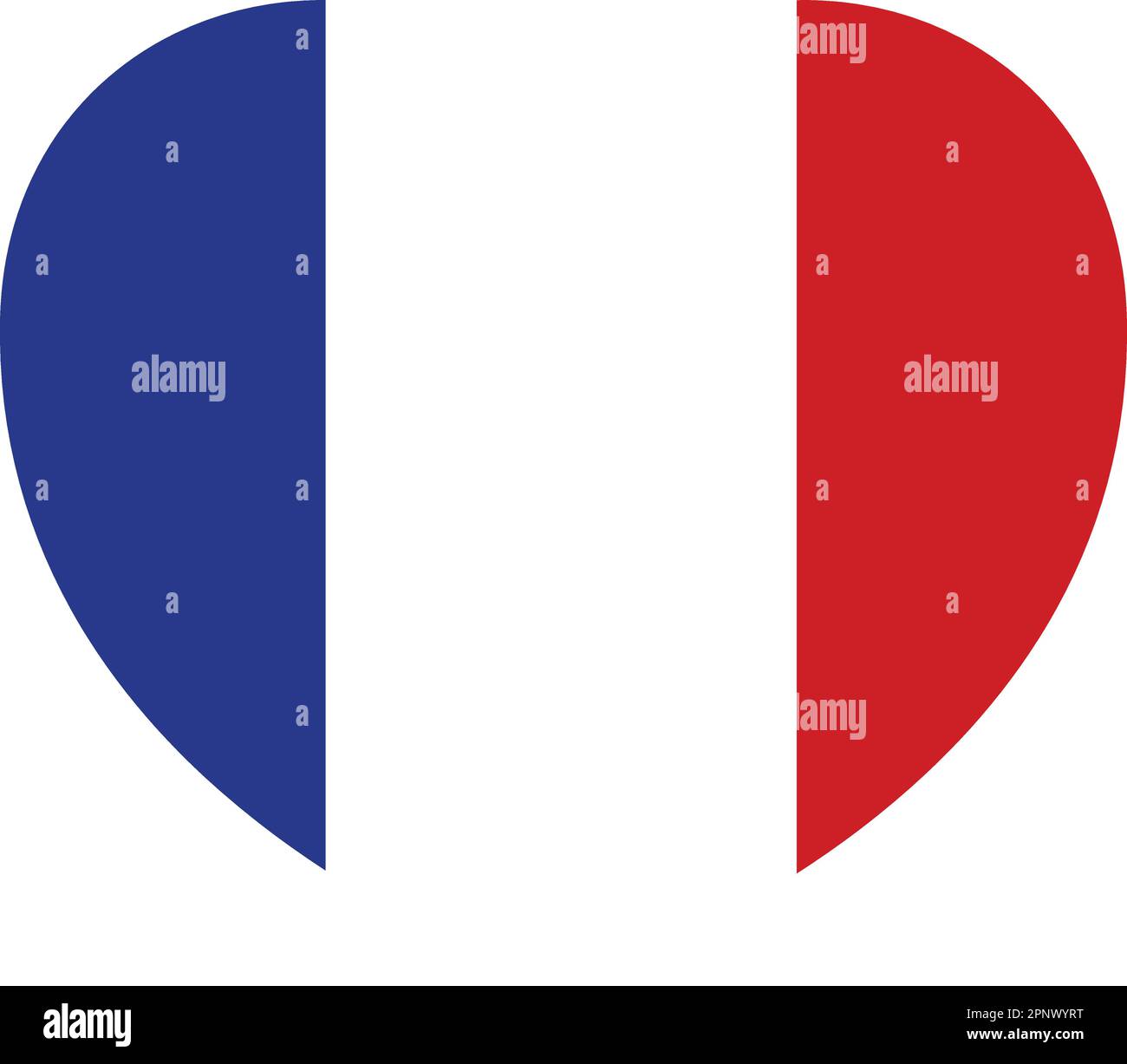 Francia Flag cuore concetto Illustrazione Vettoriale