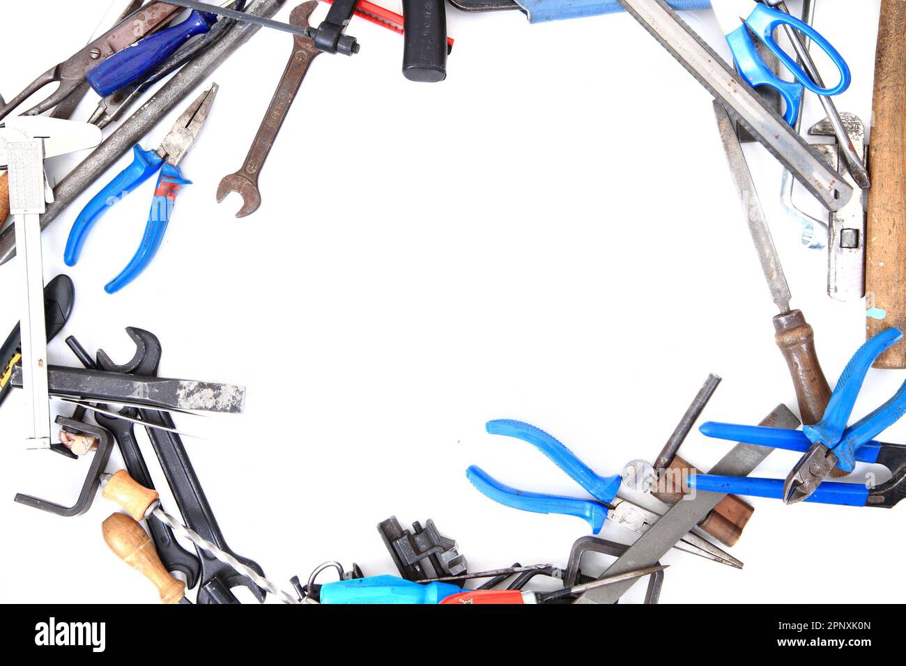 vecchio utensile meccanico come bella tecnologia di base Foto Stock