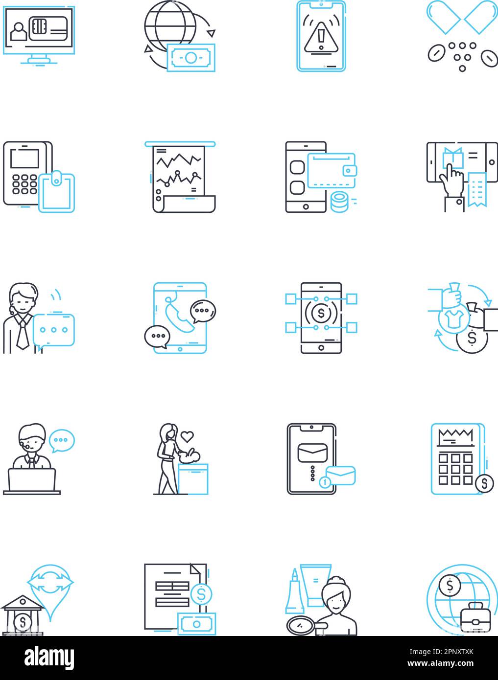 Insieme di icone lineari di intelligenza e saggezza. Percettivo, discernente, analitico, informato, approfondito, Concetto e vettore di linea razionale e ragionevole Illustrazione Vettoriale