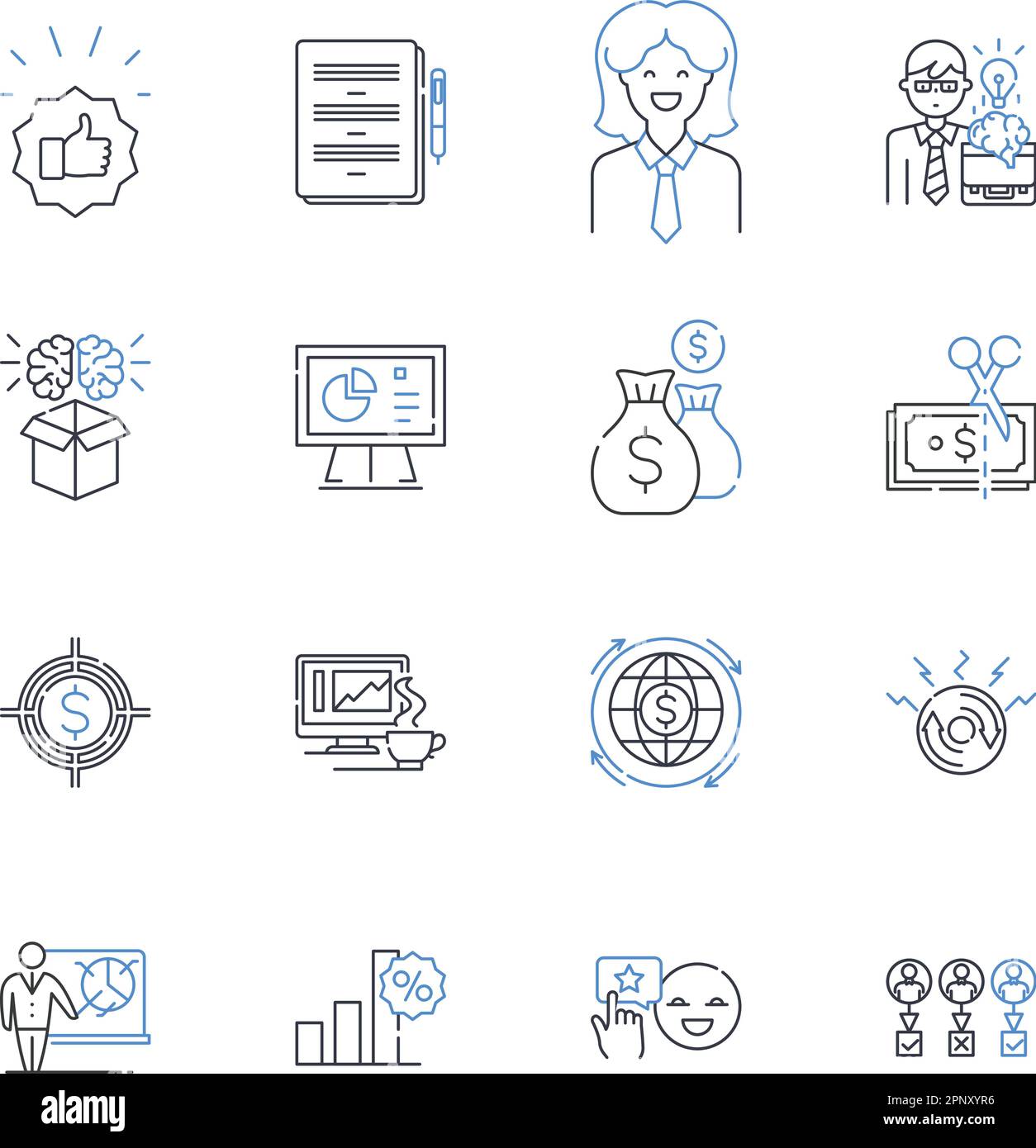 Raccolta icone linea di ispezione produzione. Qualità, conformità, garanzia, test, verifica, Audit, vettore di controllo e illustrazione lineare Illustrazione Vettoriale