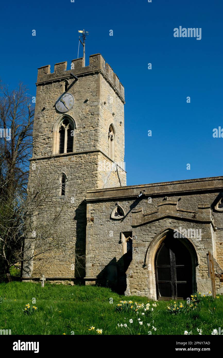 St Andrew`s Church, Cranford St Andrew, Northamptonshire, Inghilterra, Regno Unito Foto Stock