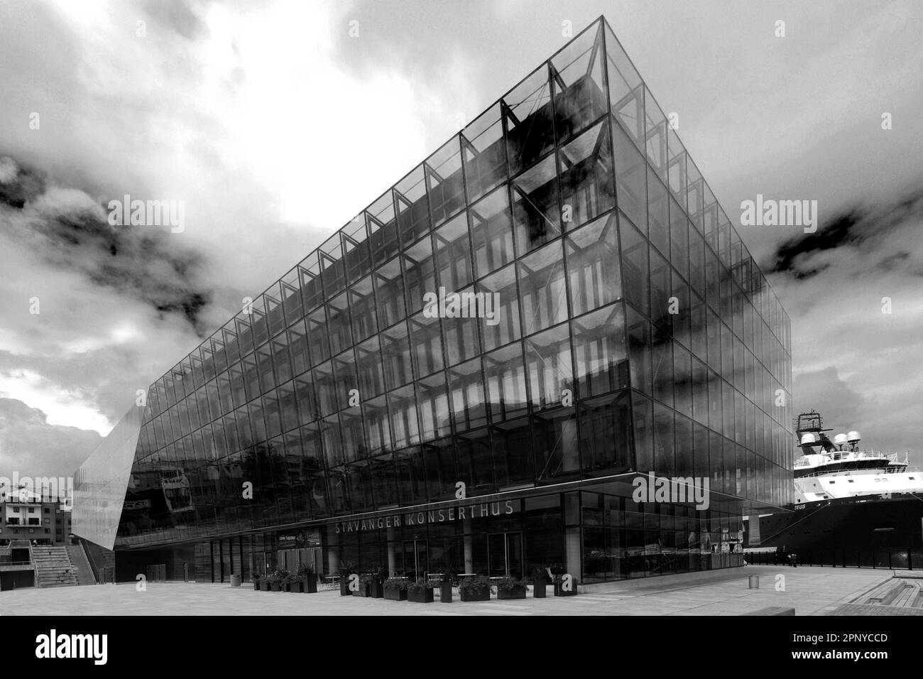 Il nuovo edificio della sala concerti, Stavanger città, Fiordi Occidentali, Norvegia, Scandinavia, Europa. Foto Stock