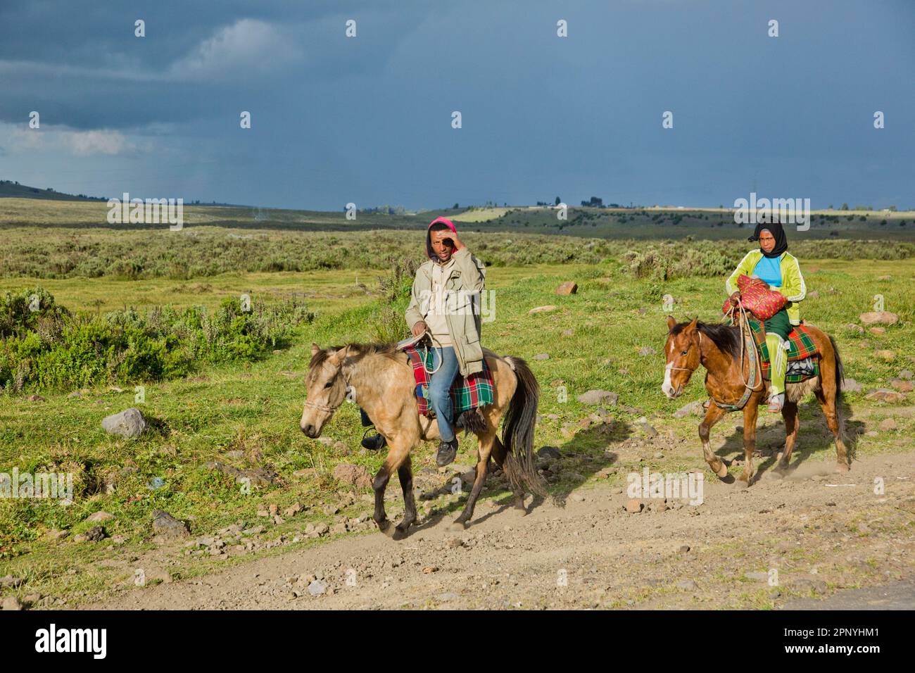 Agricoltori etiopi Foto Stock