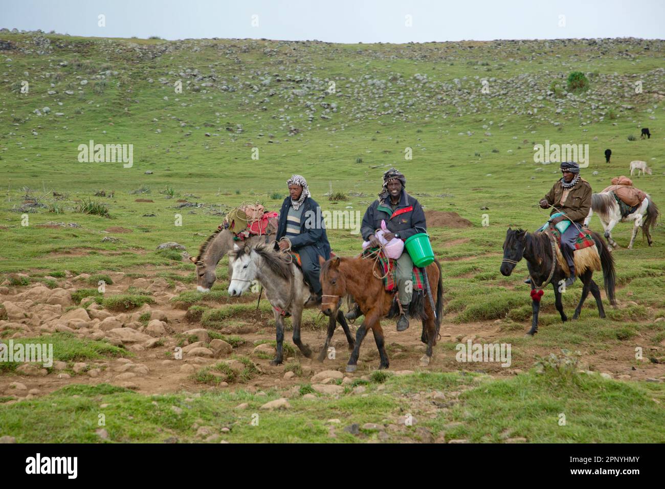 Agricoltori etiopi Foto Stock