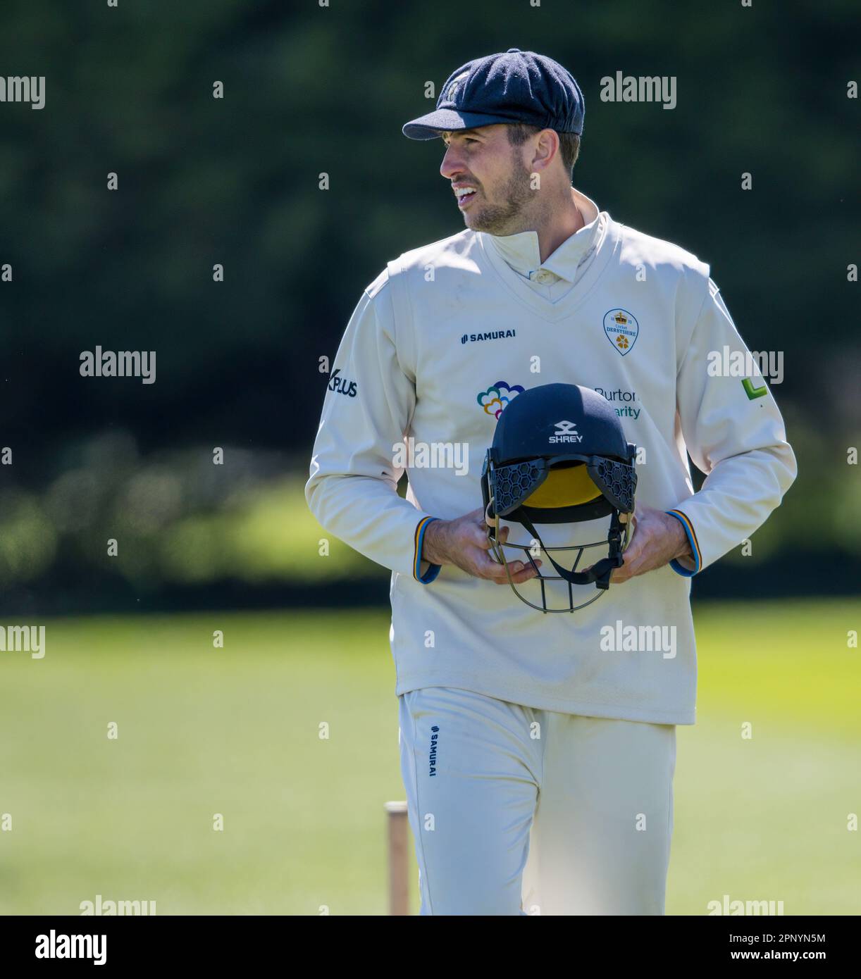 Ben Aitchison del Derbyshire durante una XI partita del 2nd contro Nottinghamshire Foto Stock