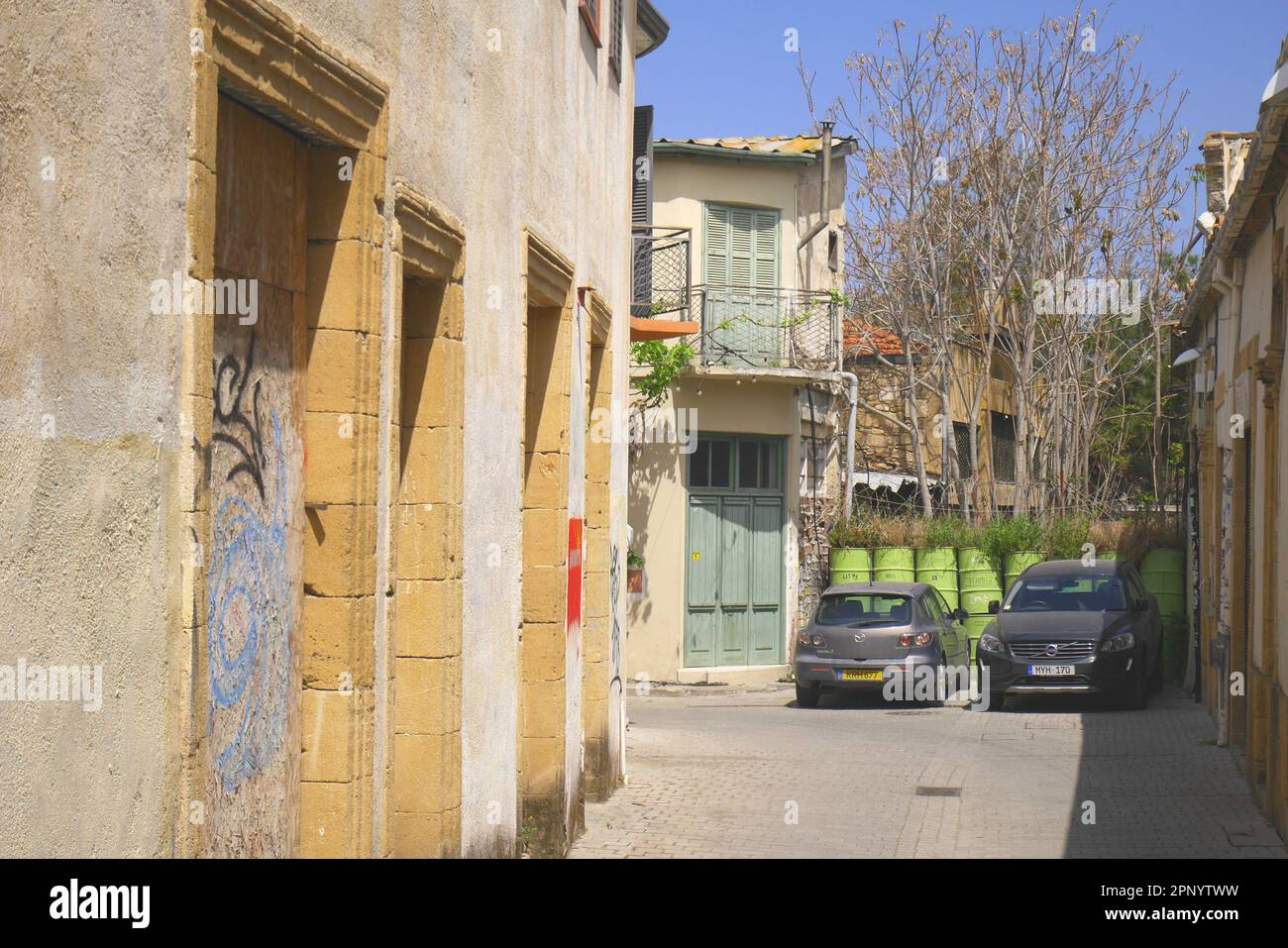 Zona cuscinetto delle Nazioni Unite, Nicosia, Repubblica di Cipro Foto Stock