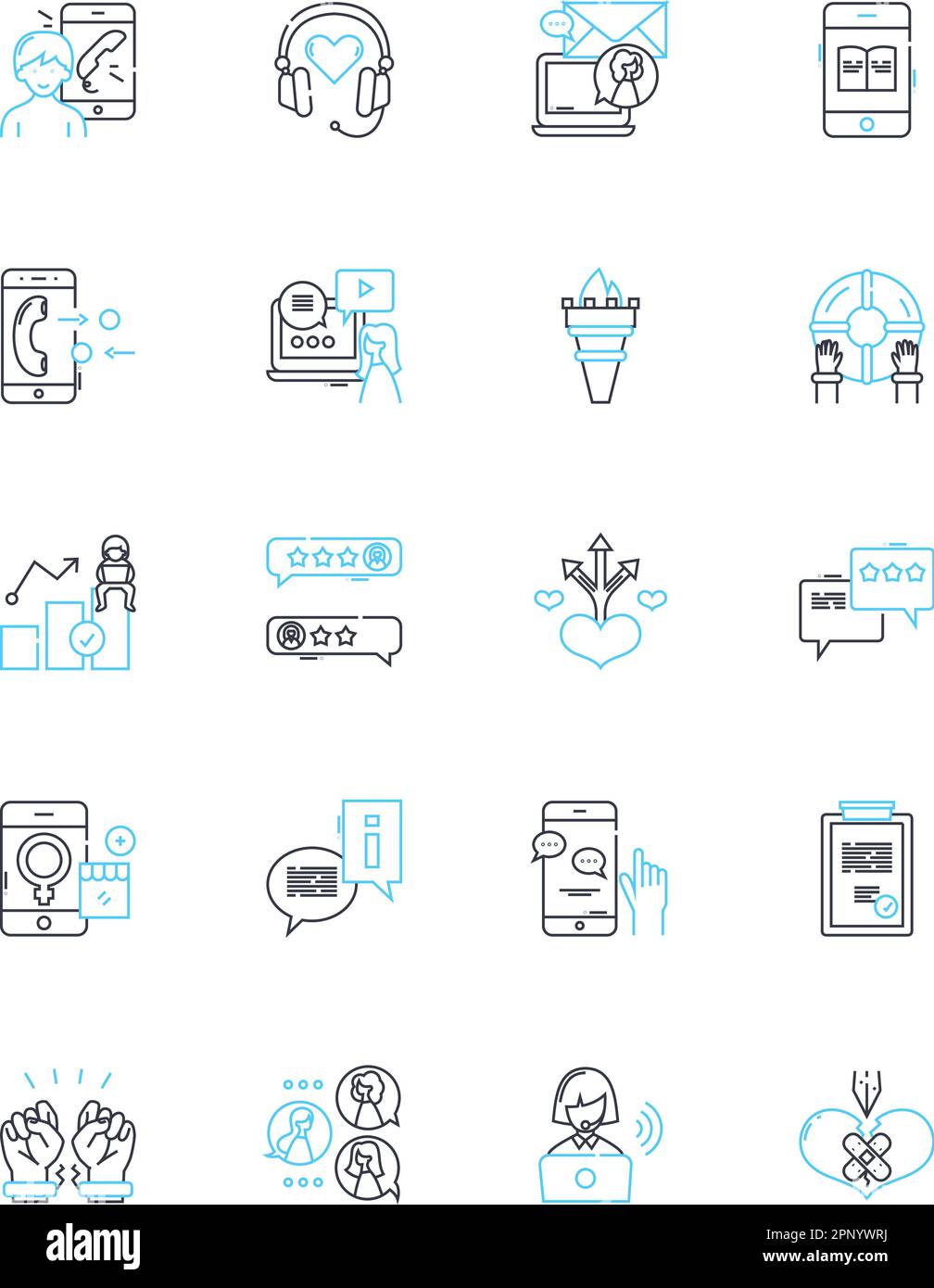 Icone lineari dello sterzo guida impostate. Navigazione, diretta, pilota, derivazione, rotta, Escort, trasportare vettore di linea e segnali di concetto. Manovra, canale, struttura della guida Illustrazione Vettoriale