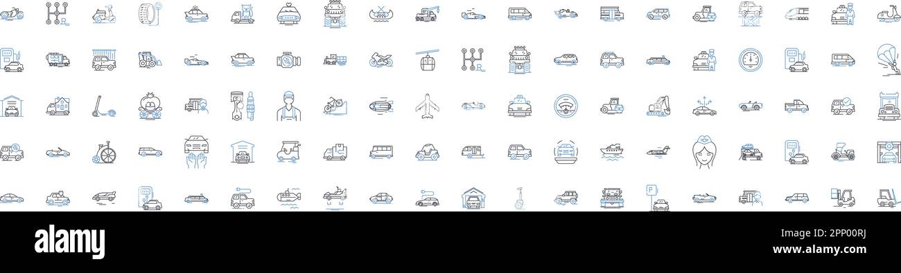 Opzioni di consegna linea icone raccolta. Express, stesso giorno, il giorno successivo, Standard, veloce, Illustrazione lineare e vettoriale lenta e urgente. Cortese, affidabile Illustrazione Vettoriale