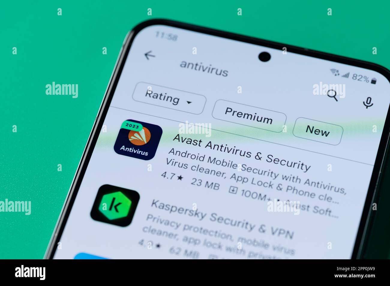 New york, USA - 20 aprile 2023: App antivirus avast per android sullo schermo del computer portatile vista ravvicinata Foto Stock