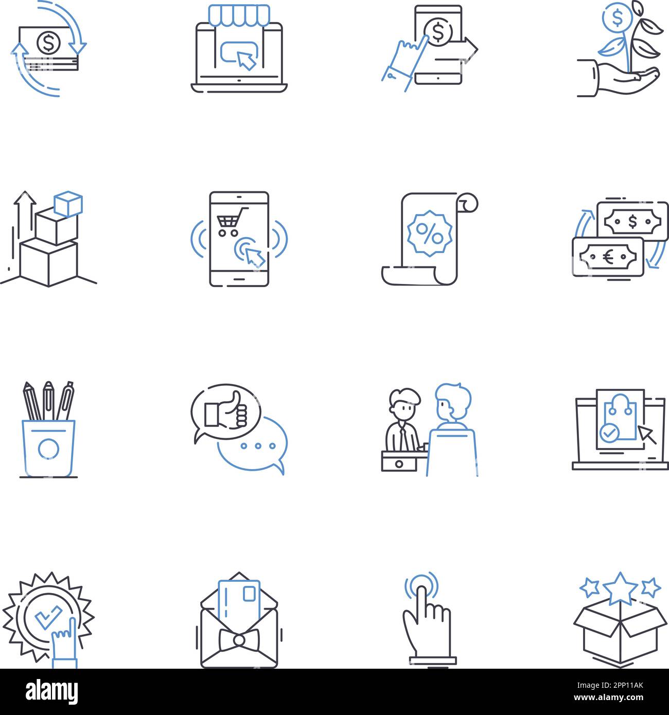 Ottenere la raccolta di icone della linea di inseguimento. Conseguimento, acquisizione, raggiungimento, acquisizione, conquista, Derivazione, vettore di accumulo e illustrazione lineare Illustrazione Vettoriale