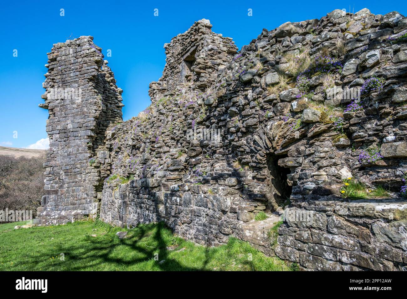 Il castello di Pendragon a Mallerstang nelle Dales Cumbria è stato dichiarato come la casa di Uther Pendragon, il padre di Re Artù Foto Stock