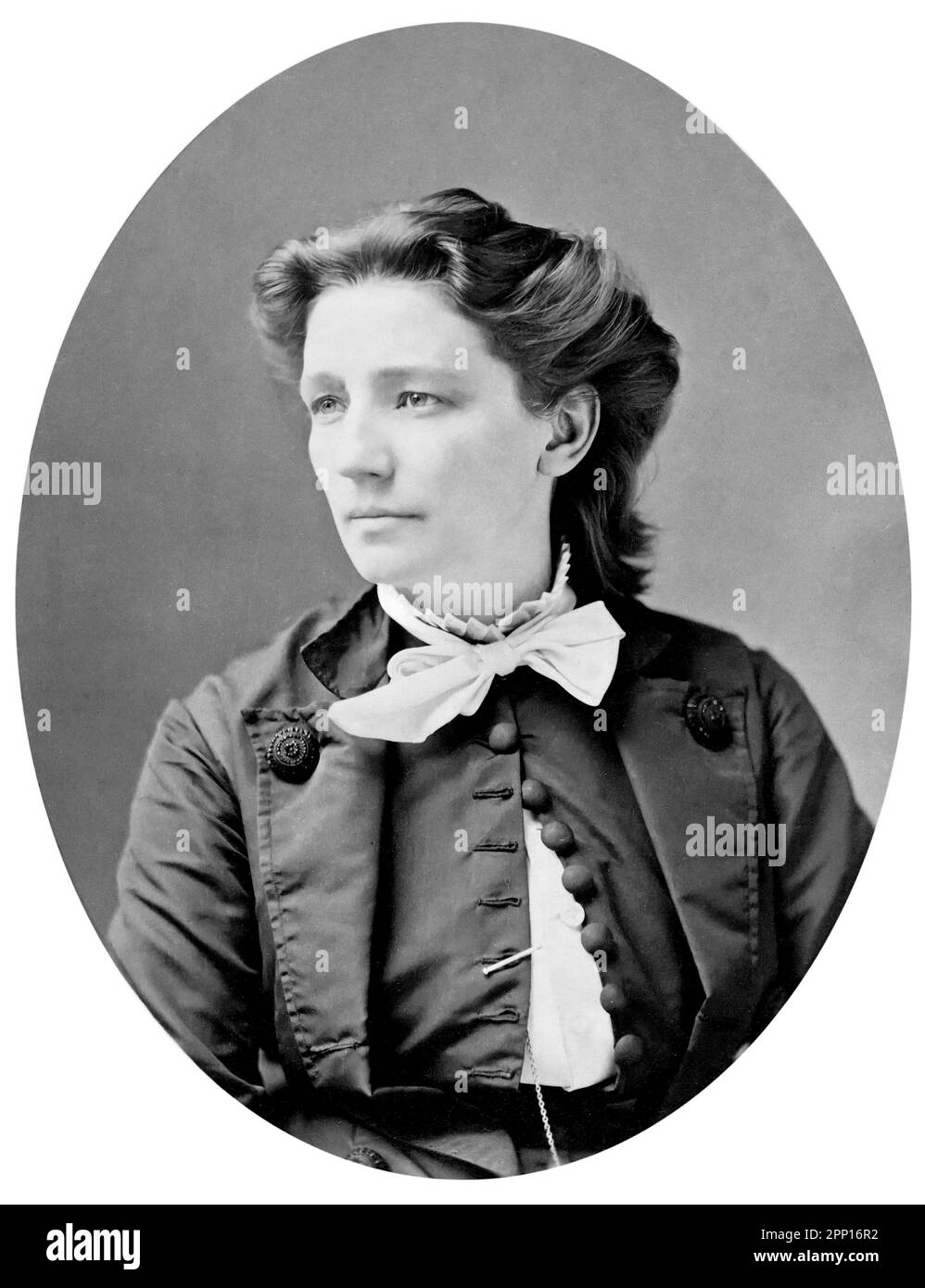 Victoria Woodhull. Ritratto del candidato suffragista e presidenziale americano, Victoria Claflin Woodhull (1838-1927) di Mathew Brady, 1870 Foto Stock