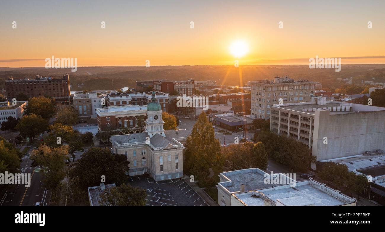 Atene, Georgia, USA all'alba. Foto Stock