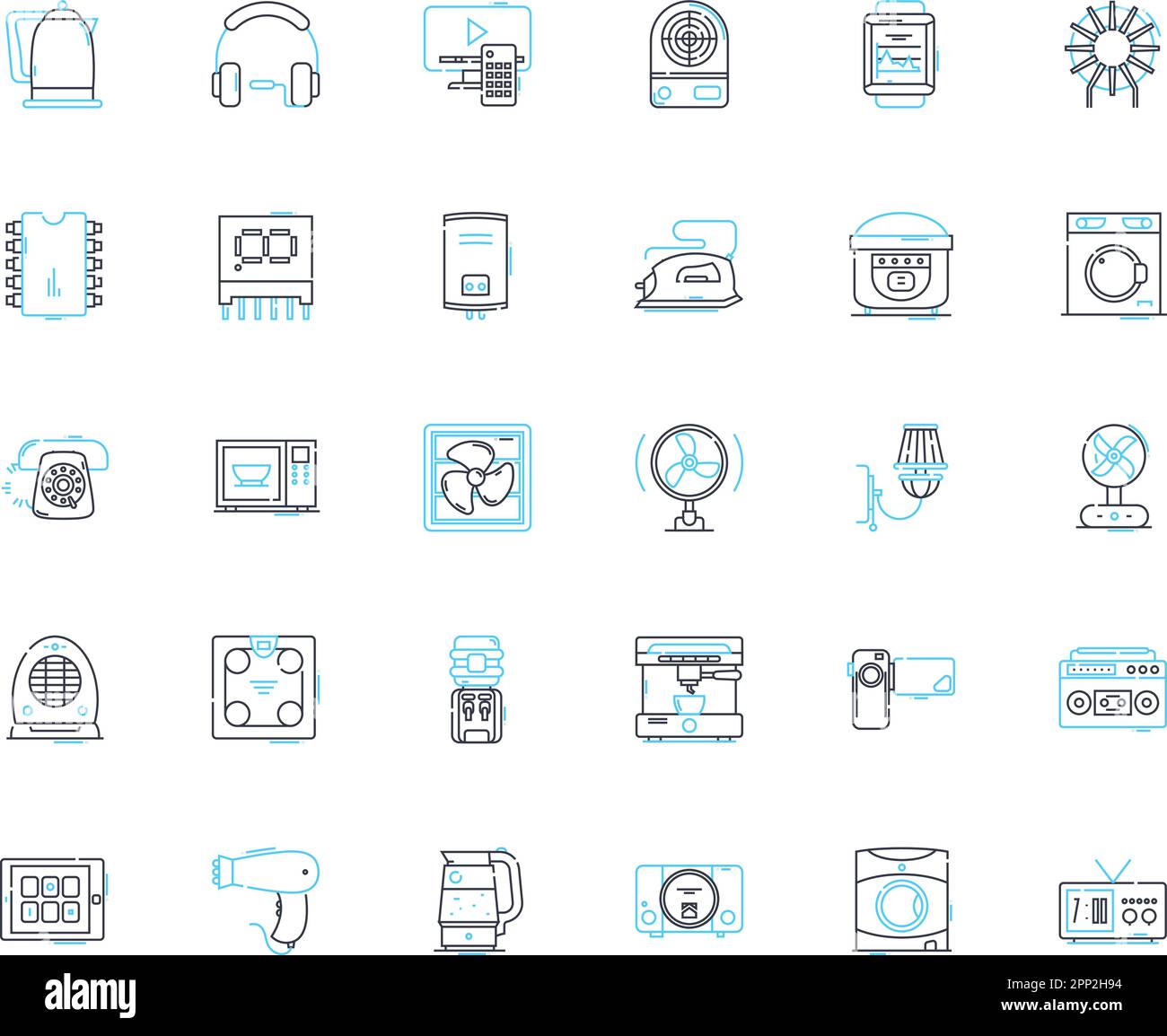 Set di icone lineari per le boutique di abbigliamento. Chic, trendy, alla moda, elegante, unico, Vintage, linee moderne e segni concettuali. Elegante, sofisticato Illustrazione Vettoriale