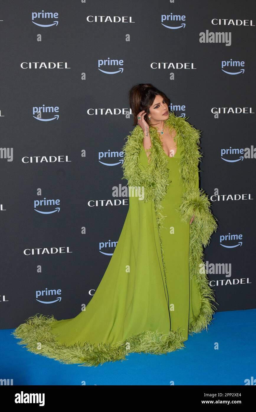 Roma, Italia. 21st Apr, 2023. Priyanka Chopra Jonas partecipa alla prima serie televisiva Citadel a Roma. Credit: Vincenzo Nuzzolese/Alamy Live News Foto Stock