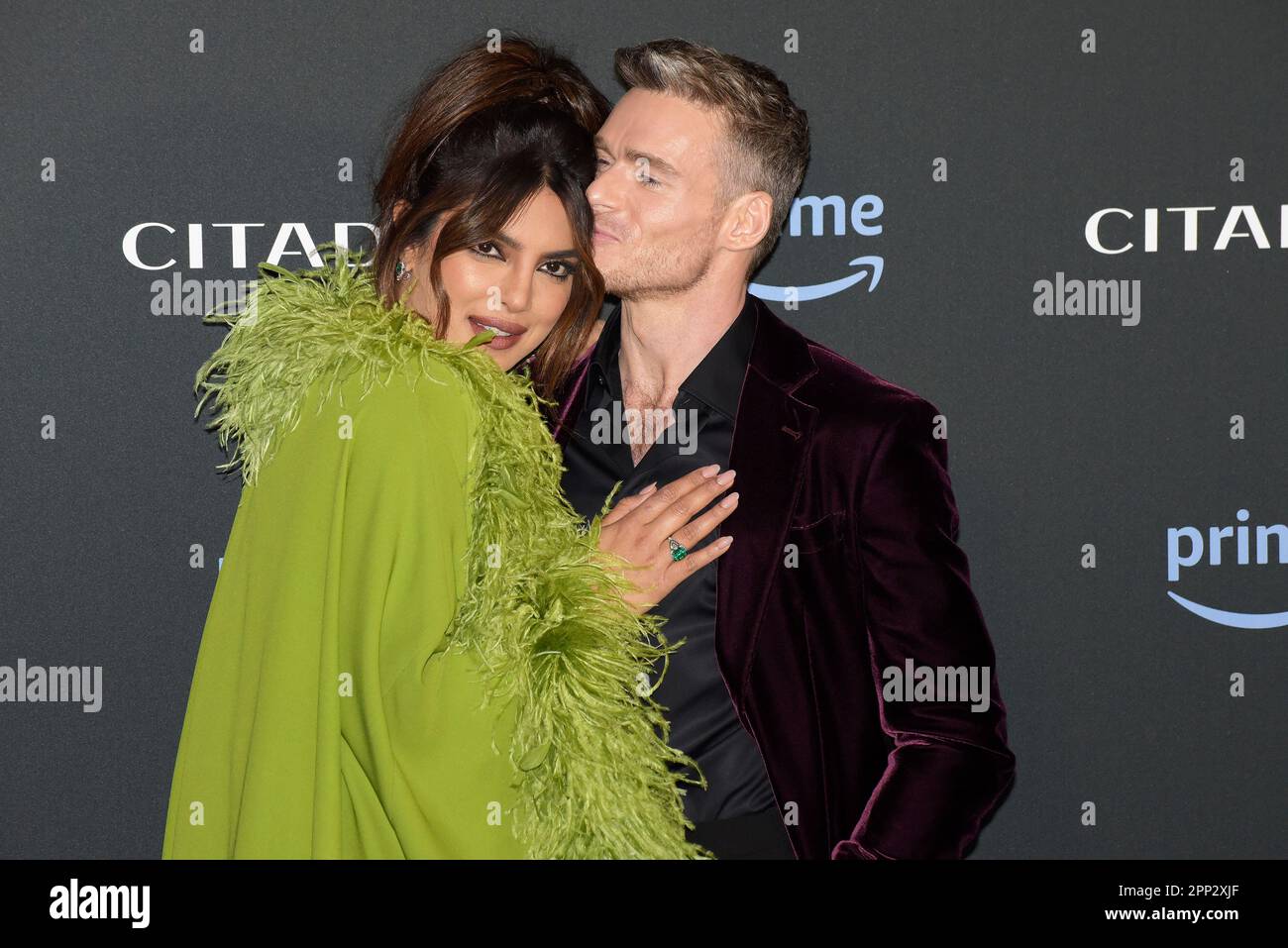 Roma, Italia. 21st Apr, 2023. Priyanka Chopra Jonas e Richard Madden partecipano alla prima serie televisiva della Cittadella a Roma. Credit: Vincenzo Nuzzolese/Alamy Live News Foto Stock