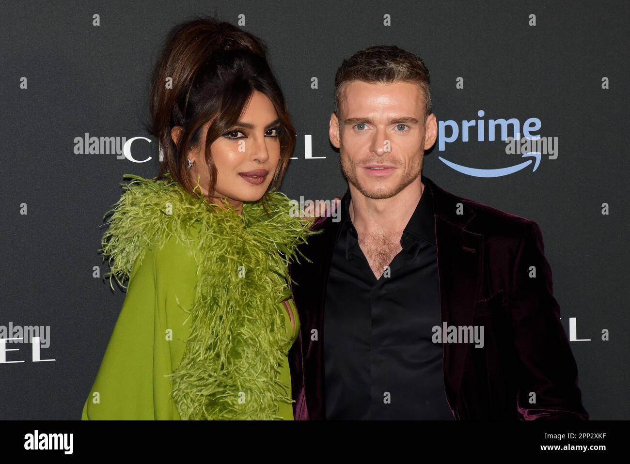 Roma, Italia. 21st Apr, 2023. Priyanka Chopra Jonas e Richard Madden partecipano alla prima serie televisiva della Cittadella a Roma. Credit: Vincenzo Nuzzolese/Alamy Live News Foto Stock