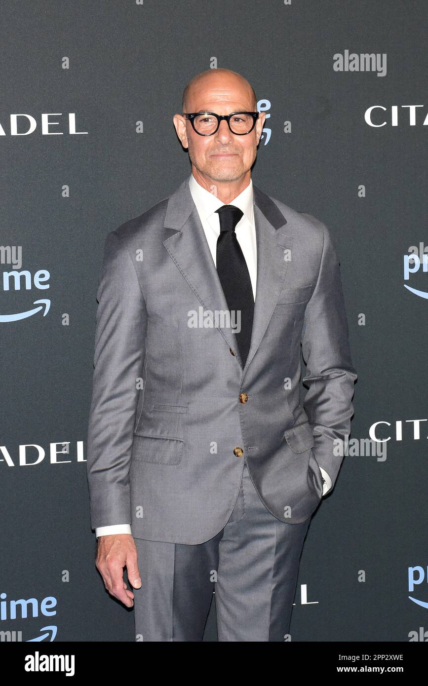 Roma, Italia. 21st Apr, 2023. Stanley Tucci partecipa alla prima serie televisiva Citadel a Roma. Credit: Vincenzo Nuzzolese/Alamy Live News Foto Stock