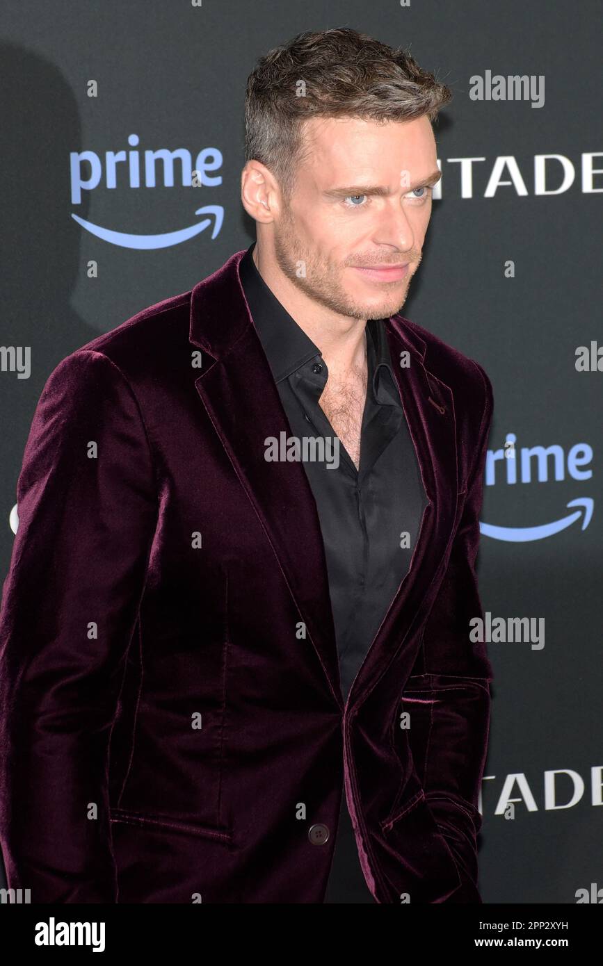 Roma, Italia. 21st Apr, 2023. Richard Madden partecipa alla prima serie televisiva della Cittadella a Roma. Credit: Vincenzo Nuzzolese/Alamy Live News Foto Stock