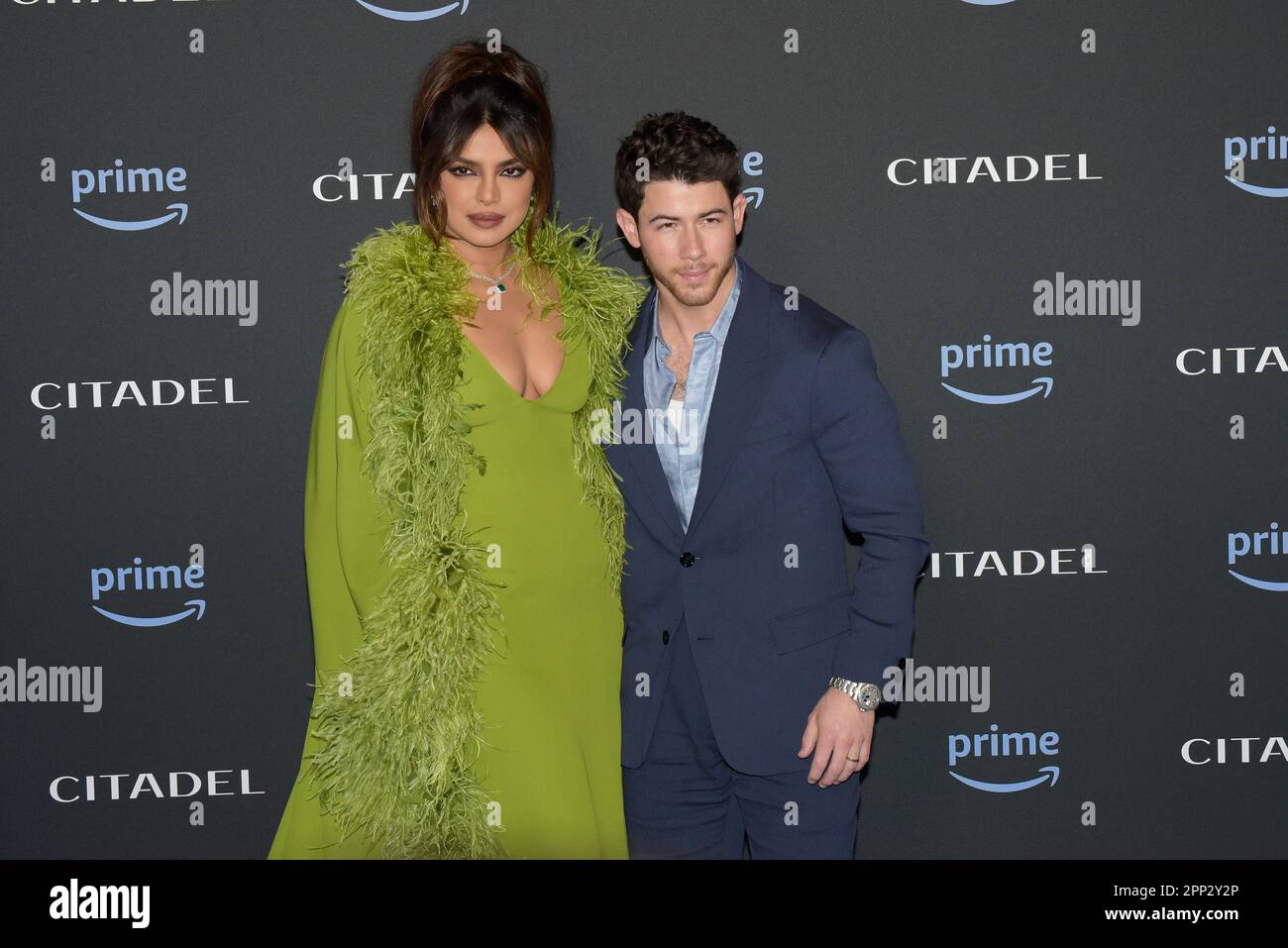 Roma, Italia. 21st Apr, 2023. Priyanka Chopra Jonas e Nick Jonas partecipano alla prima serie televisiva della Citadel a Roma. Credit: Vincenzo Nuzzolese/Alamy Live News Foto Stock