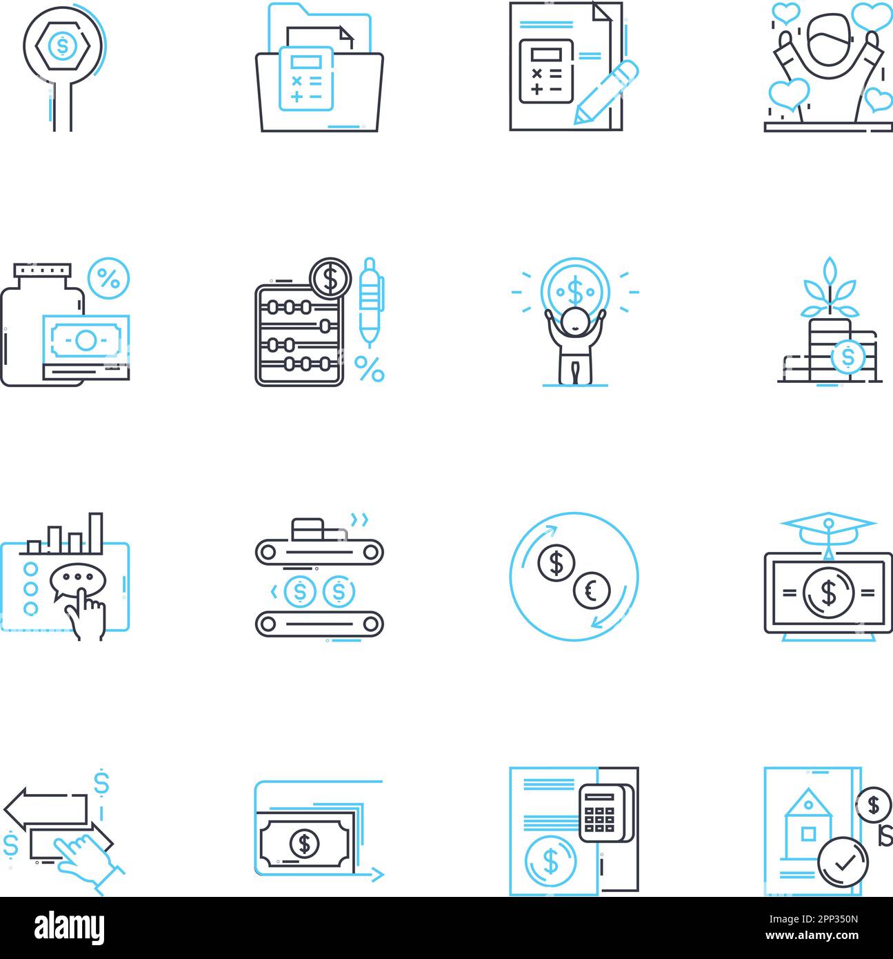 Set di icone lineari per cloud computing e storage. Virtualizzazione, scalabilità, accessibilità, mobilità, sicurezza, Vettore di linea di backup, ripristino di emergenza Illustrazione Vettoriale