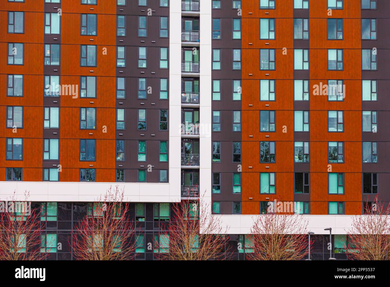 Spettacolare architettura di appartamenti al Wesbrook Village a Vancouver Canada Foto Stock