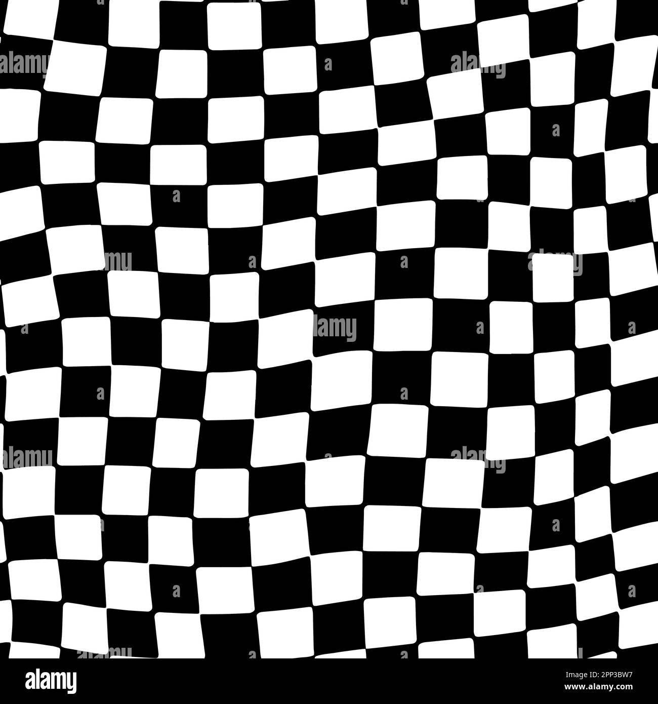 Illusione ottica vettoriale in bianco e nero senza cuciture Illustrazione Vettoriale
