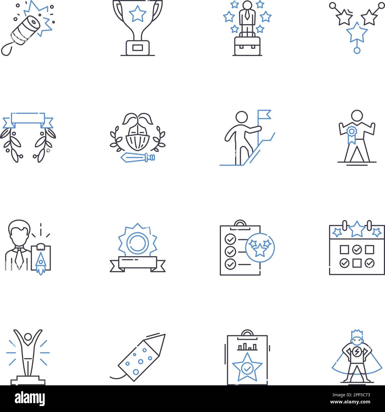 Innovativa collezione di icone linea visionari. Piers, Dreamers, inventori, Trailblazers, Creative, Visionari, Mavericks vettoriali e lineari Illustrazione Vettoriale