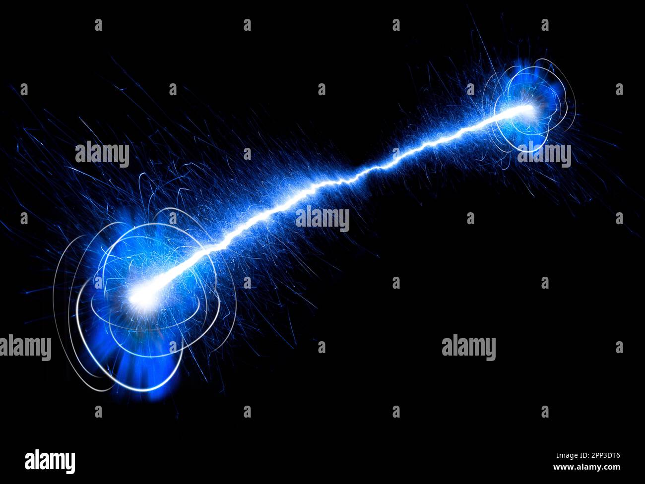 Entanglement quantistico, illustrazione concettuale Foto Stock