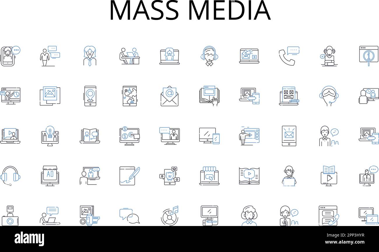 Raccolta di icone della linea dei mass media. Ecografia, radiologia, endoscopia, ecocardiografia, farmacologia, Immunoterapia, vettore di telemedicina e lineare Illustrazione Vettoriale