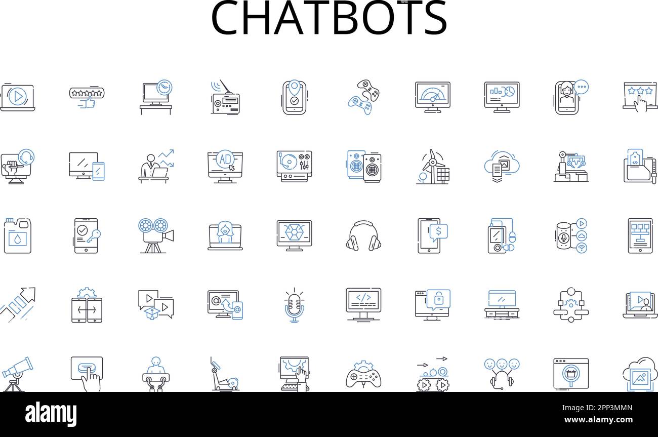 Collezione di icone della linea dei chatbot. Casa, Appartamento, Condo, Mansion, Cottage, Duplex, Villa vettoriale e illustrazione lineare. Bungalow, Chalet, Cabin Outline Illustrazione Vettoriale