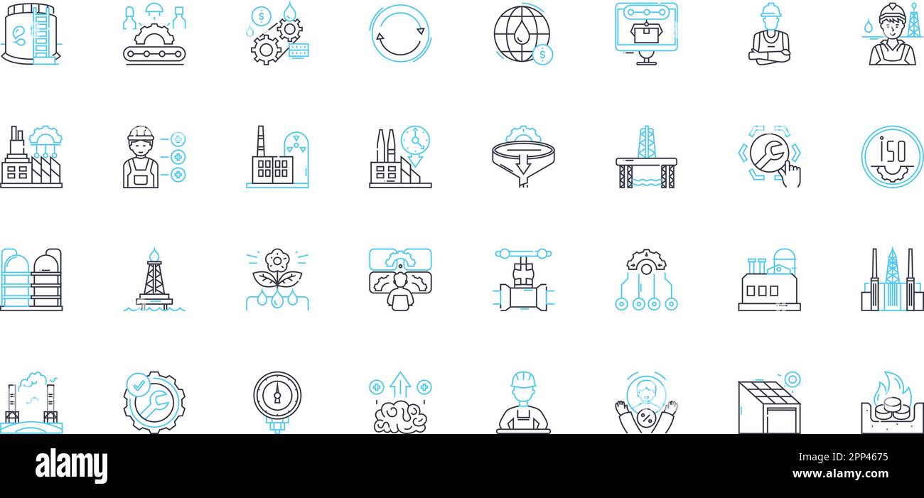 Set di icone lineari Plantation. Cotone, Estate, Agricoltura, schiavitù, raccolto, Agricoltura, vettore di linea del proprietario di terra e segnali di concetto. Crop, diritti civili Illustrazione Vettoriale