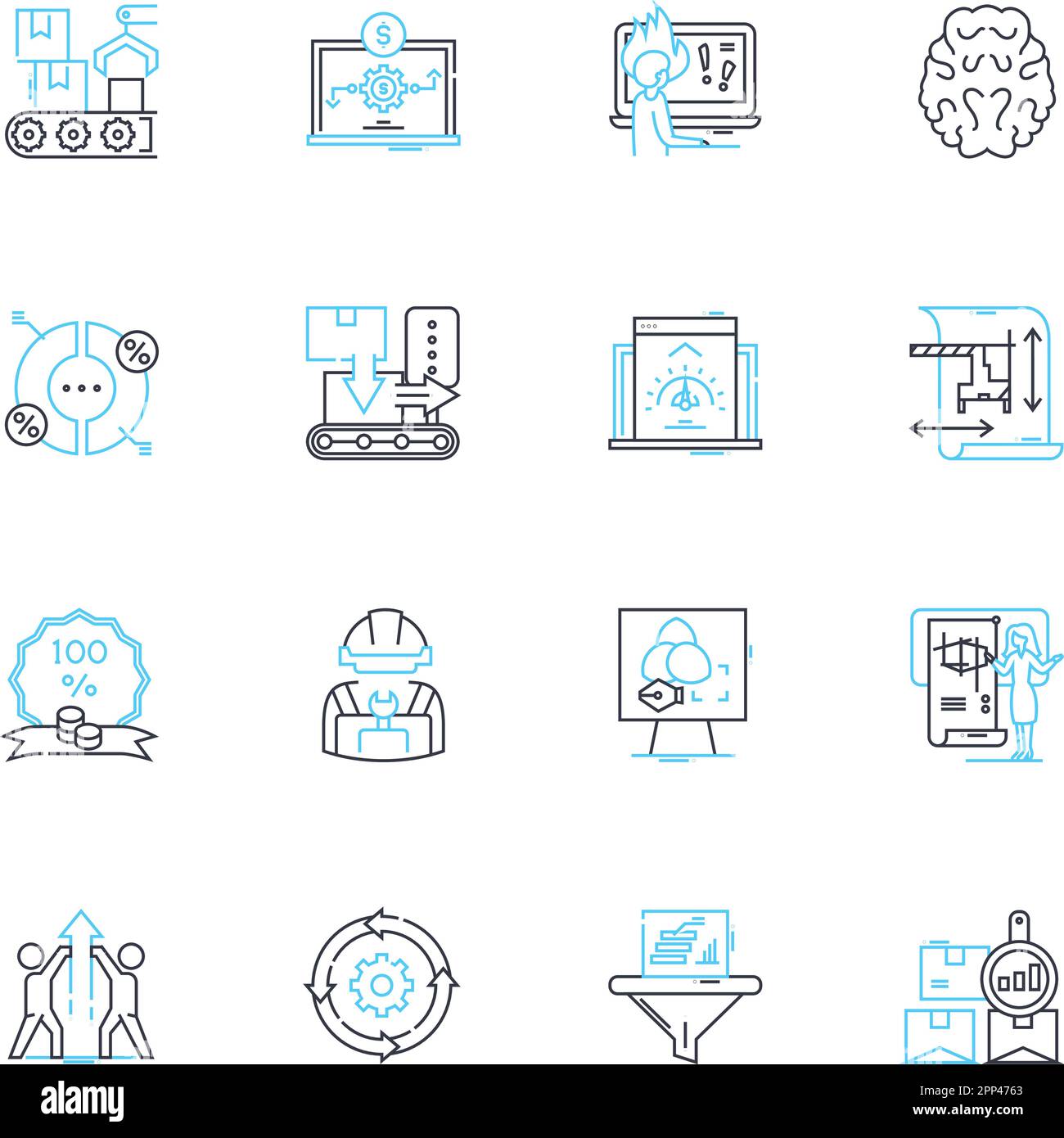 Icone lineari per ricerche di mercato. Approfondimenti, dati demografici, segmentazione, sondaggio, gruppi di interesse, Analisi, vettori di linea della concorrenza e segnali concettuali Illustrazione Vettoriale