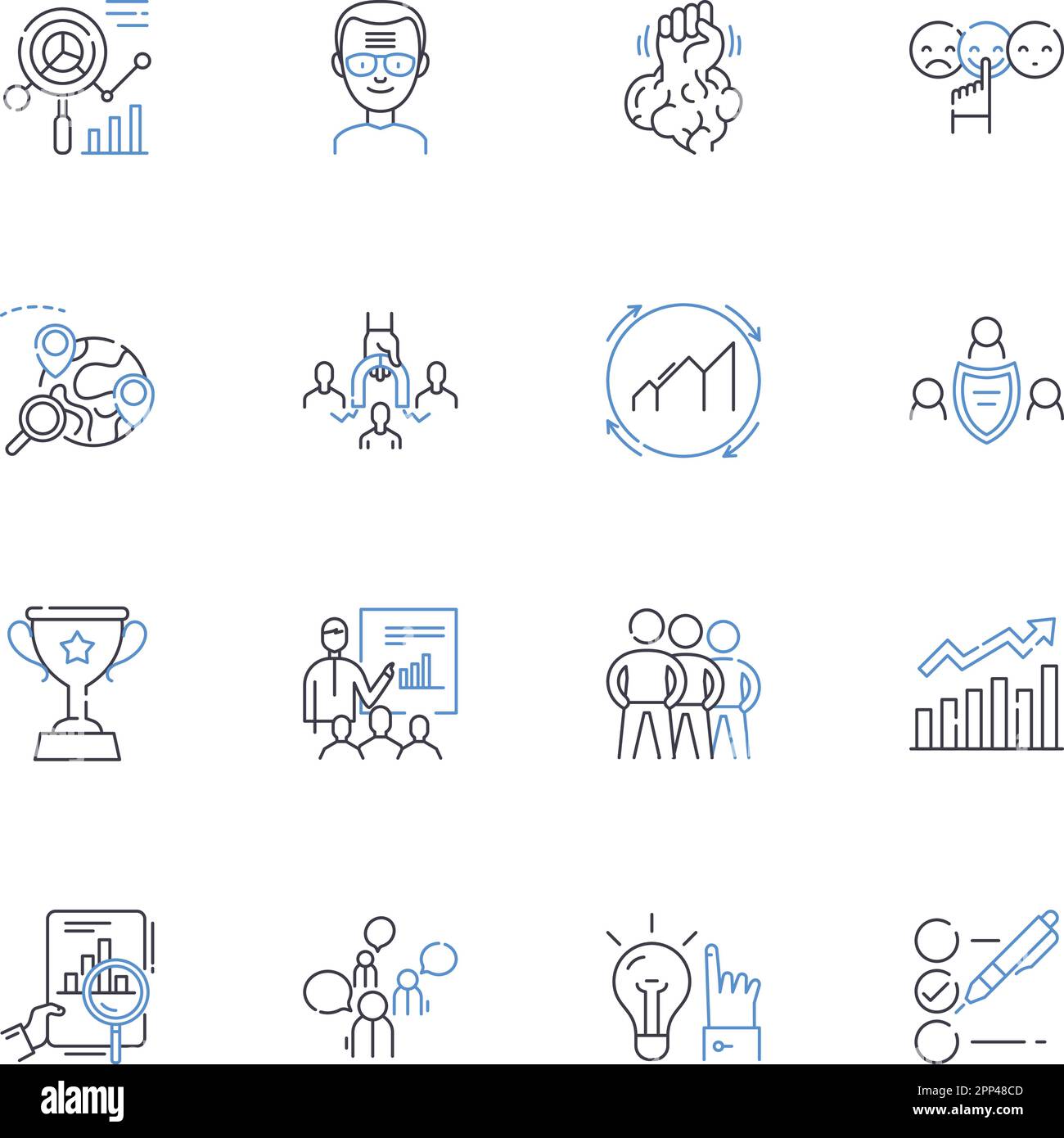 Collezione di icone della linea di trasformazione. Metamorfosi, cambiamento, evoluzione, transizione, rinnovo, Rivoluzione, vettore di crescita e illustrazione lineare Illustrazione Vettoriale