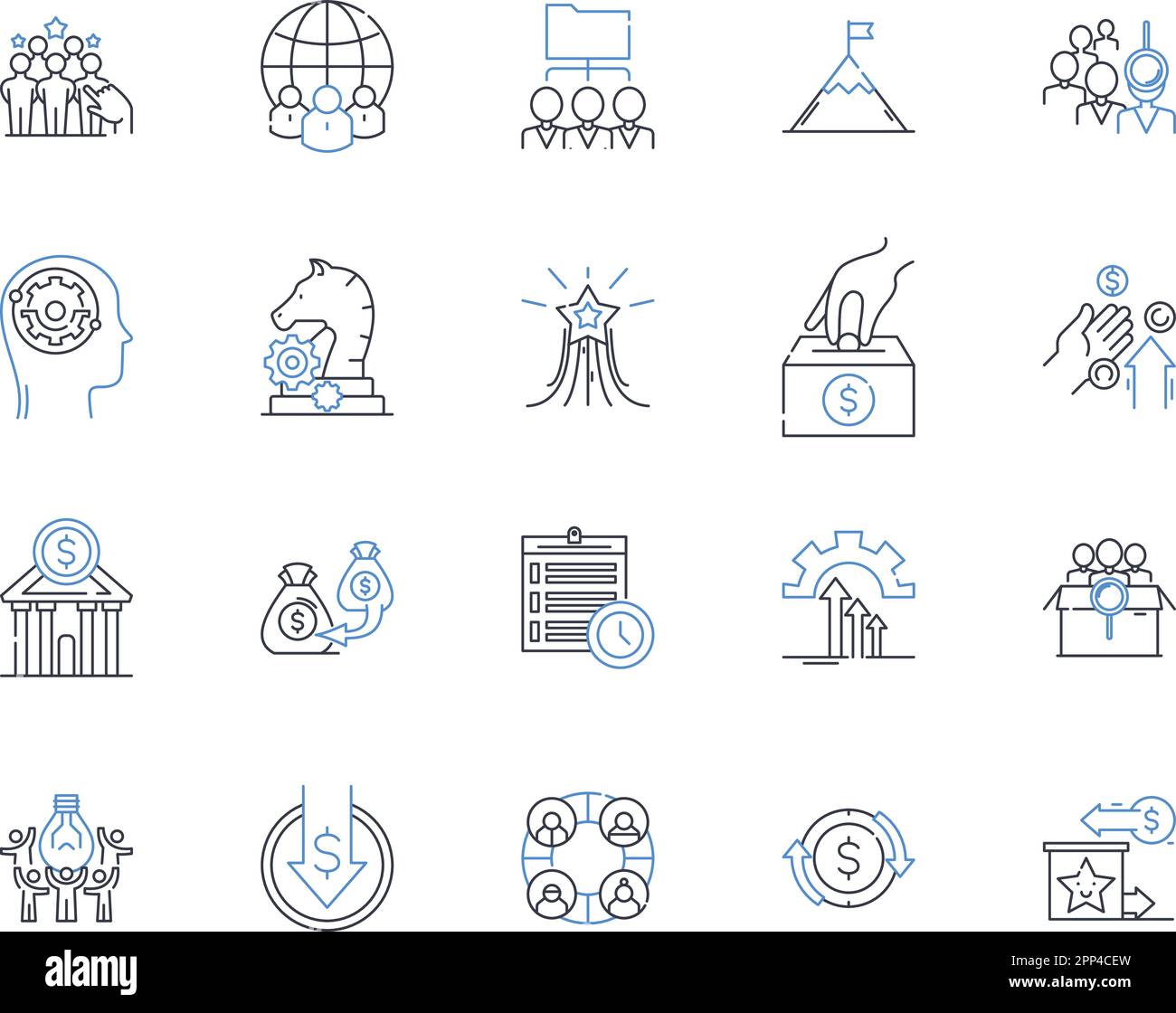 Collezione di icone della linea di competenza. Efficienza, competenze, competenza, competenza, attitudine, Prestazioni, vettore di competenza e illustrazione lineare Illustrazione Vettoriale