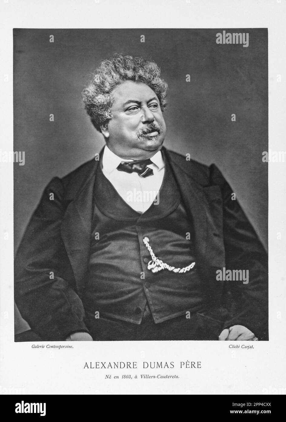 Ritratto di Alexandre Dumas (père). Foto Stock