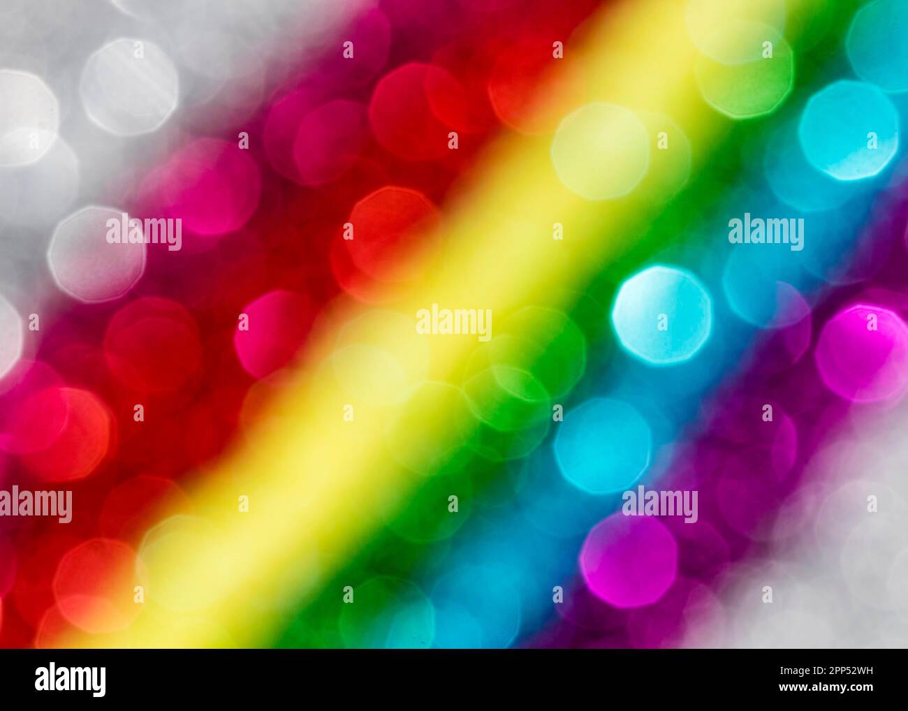 Glitter arcobaleno sfocato Foto Stock