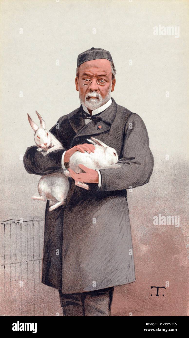 Louis Pasteur Vanity Fair: 'Hydrophobia', 1887. Di Théobald Chartran Foto Stock